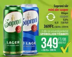 Coop Soproni sör ajánlat