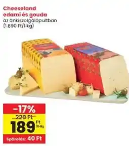 Interspar Cheeseland edami és gouda ajánlat