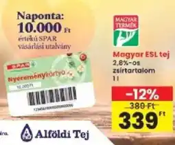 Interspar Magyar ESL tej ajánlat