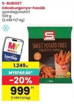 Interspar S-budget édesburgonya-hasáb ajánlat