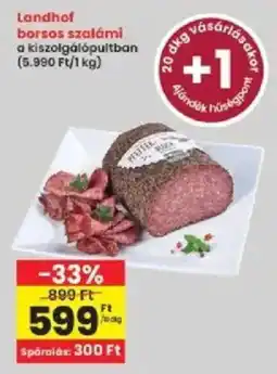 Interspar Landhof borsos szalámi ajánlat