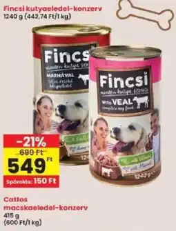 Interspar Fincsi kutyaeledel-konzerv ajánlat