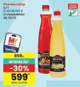 Interspar piroska szörp ajánlat