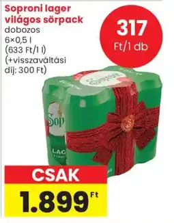 Spar Market Soproni lager világos sör ajánlat