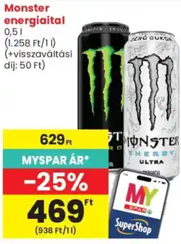 Spar Market Monster energiailtal ajánlat