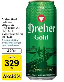 Tesco Dreher Gold ajánlat