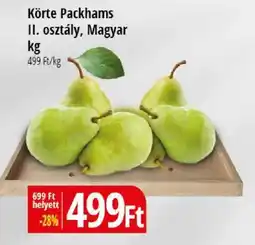 Real Körte Packhams ajánlat