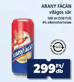 Goods Market Arany Fácán világos sör ajánlat