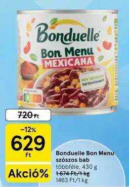Tesco Bonduelle bon menu ajánlat