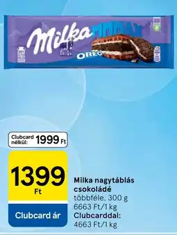 Tesco Milka nagytáblás csokoládé ajánlat