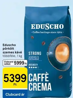 Tesco Eduscho pörkolt szemes kávé ajánlat