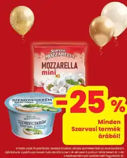 Spar Szarvasi mozzarella mini ajánlat