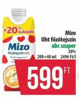 Coop Mizo főzőtejszín ajánlat
