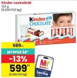 Spar Kinder csokoládé ajánlat