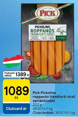 Tesco Pick roppanós frankfurti virsli ajánlat