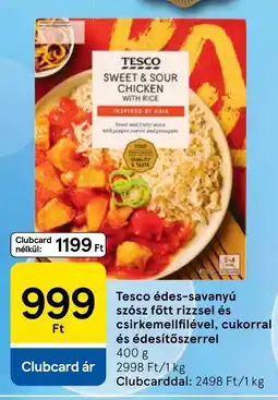 Tesco Tesco édes-savanyú szósz főtt rizzsel és csirkemellfilével ajánlat