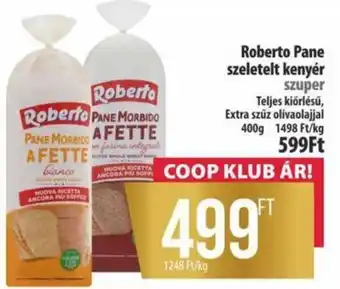 Roberto pane szeletelt kenyér