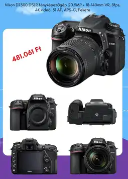 eMAG Nikon D7500 DSLR fényképezőgép ajánlat