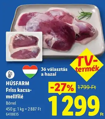 Húsfarm friss kacsa-mellfilé