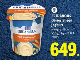 Lidl Eridanous görög jellegű joghurt ajánlat