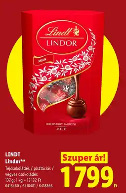 Lidl Lindt lindor ajánlat