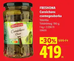 Lidl Freshona cornichons csemegeuborka ajánlat