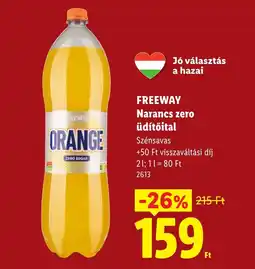 Lidl Freeway narancs zero üdítőital ajánlat