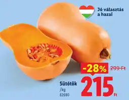 Lidl Sütőtök ajánlat