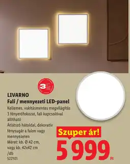 Lidl Livarno fali / mennyezeti led-panel ajánlat