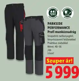 Lidl Parkside performance profi munkásnadrág ajánlat