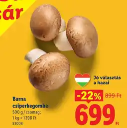Lidl Barna csiperkegomba ajánlat