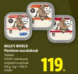 Lidl Mila's world pástétom macskának ajánlat