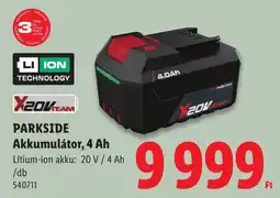 Lidl Parkside akkumulátor ajánlat