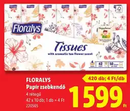 Lidl Floralys papír zsebkendő ajánlat
