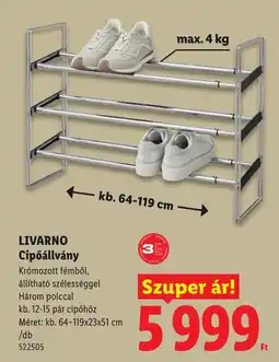 Lidl Livarano cipőállvány ajánlat