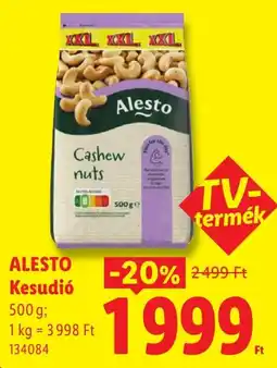 Lidl Alesto cashew nuts ajánlat