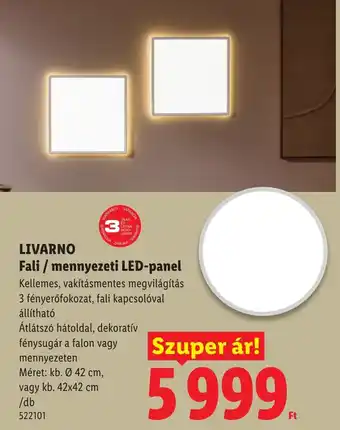 Livarno fali / mennyezeti led-panel