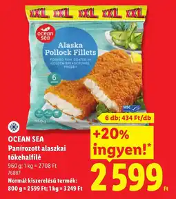 Lidl Ocean Sea panírozott alaskai tőkehalfilé ajánlat