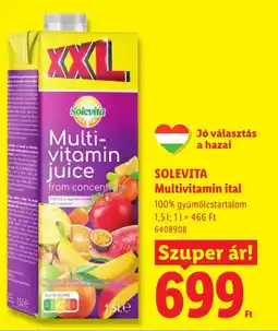 Lidl Solevita multivitamin ital ajánlat