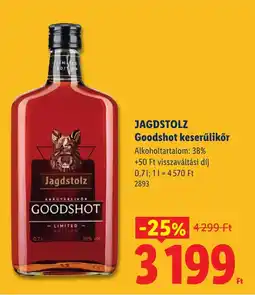 Lidl Jagdstolz goodshot keserülíkör ajánlat