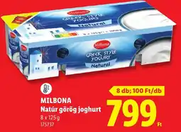 Lidl Milbona natúr görög joghurt ajánlat