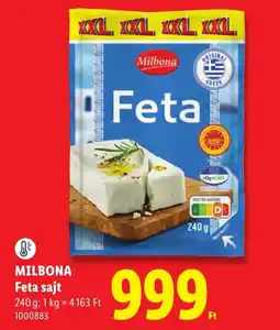 Lidl Milbona Feta sajt ajánlat