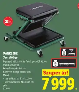 Lidl Parkside szerelőágy ajánlat