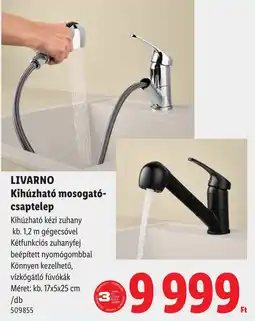 Lidl Livarno kihúzható mosogató-csaptelep ajánlat