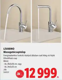 Lidl Livarno mosogatócsaptelep ajánlat