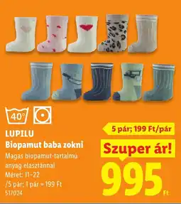 Lidl Lupilu biopamut baba zokni ajánlat