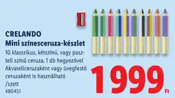 Lidl Crelando mini színesceruza-készlet ajánlat