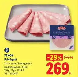 Lidl Pikok felvágott ajánlat