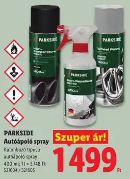 Lidl Parkside autóápoló spray ajánlat