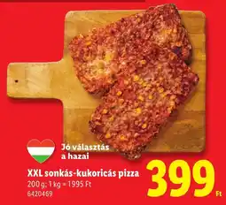 Lidl XXL sonkás-kukoricás pizza ajánlat